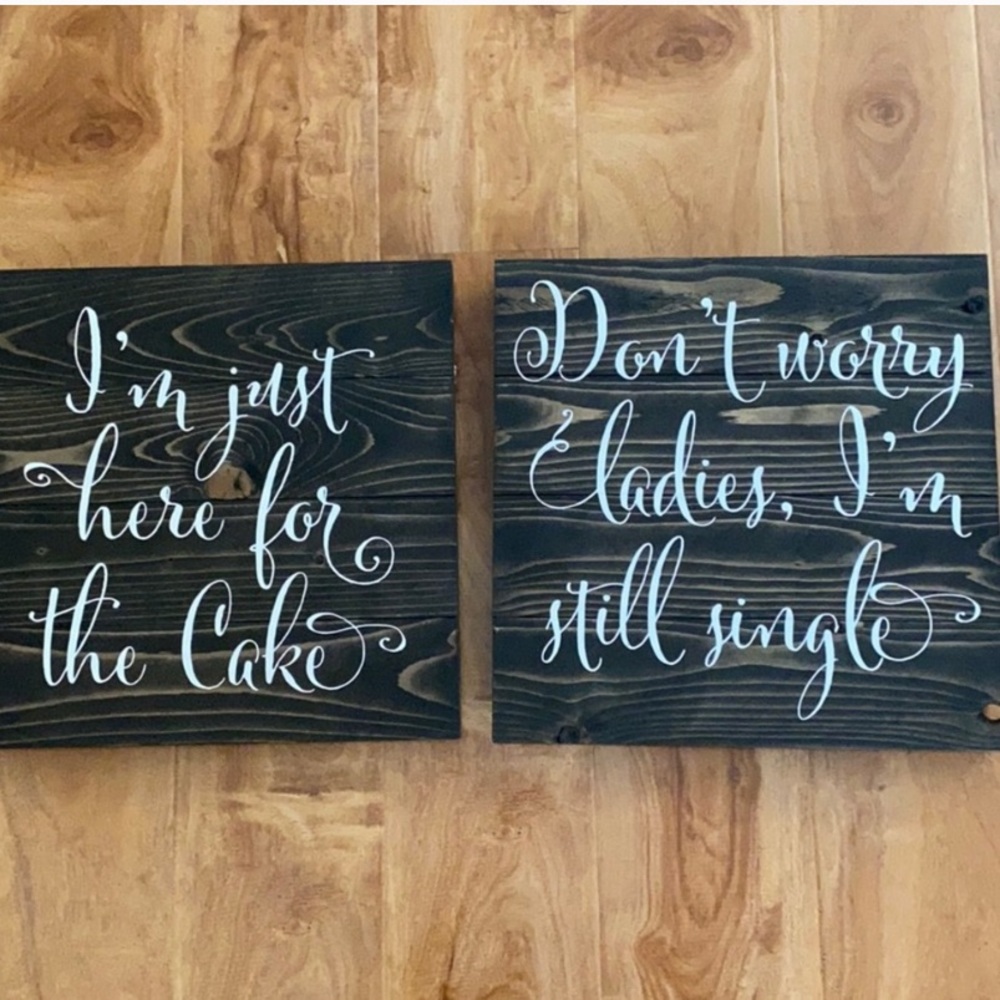Wedding signs for ring bearer or flower girl.